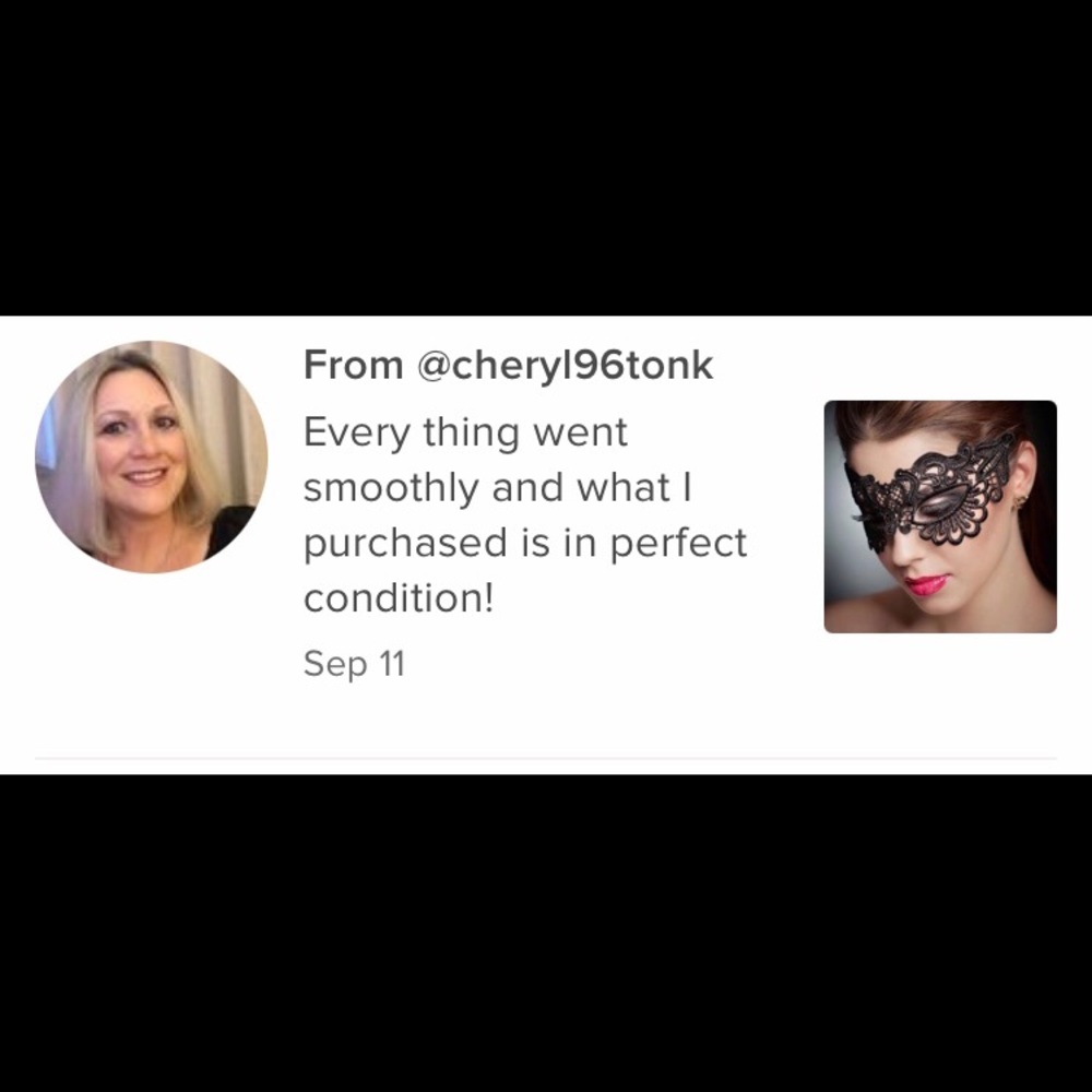 New! Black Lace Masquerade Mask - Picture 6 of 6